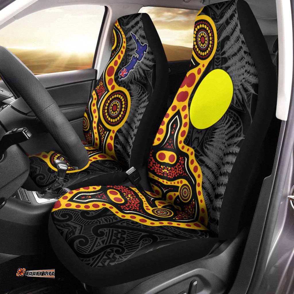 New Zealand Maori Combine Australia Aboriginal Car Seat Covers