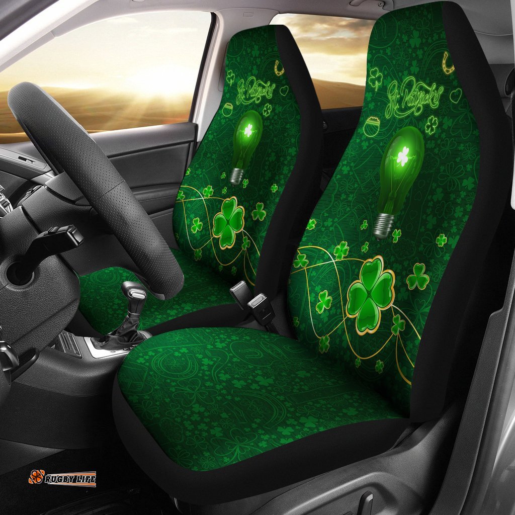 Patrick's Day Car Seat Covers Shamrock Vibes