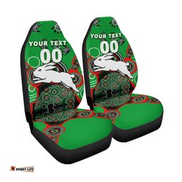Custom Personalised Rabbitohs Rugby Aboriginal Art Car Seat Covers