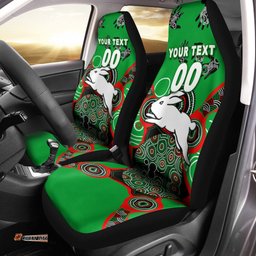 Custom Personalised Rabbitohs Rugby Aboriginal Art Car Seat Covers