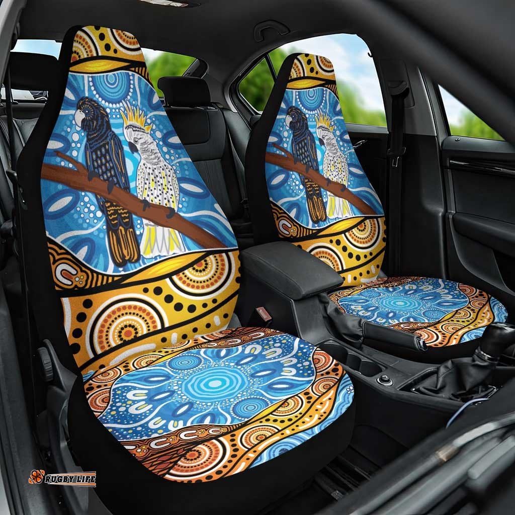 Australia Birds Aboriginal Art Car Seat Cover