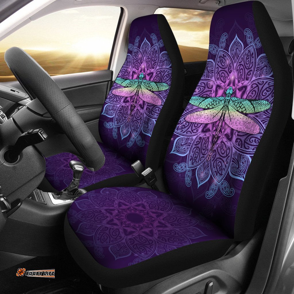 Maori Mandala Dragonfly Car Seat Covers