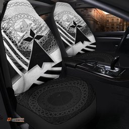 Brittany Celtic Car Seat Covers Bretagne Stoat Ermine Grunge Style