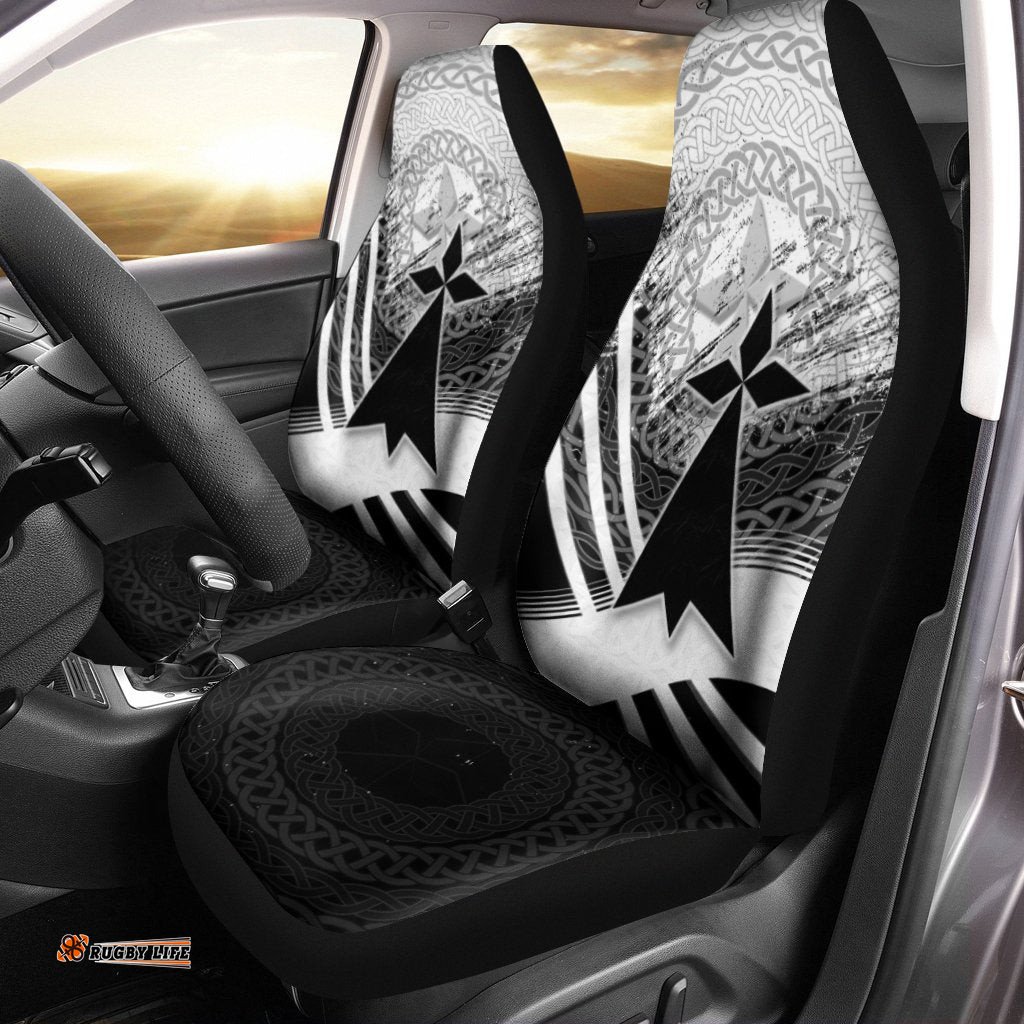 Brittany Celtic Car Seat Covers Bretagne Stoat Ermine Grunge Style