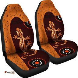 Aboriginal Car Seat Covers Lizard in Aboriginal Dreaming