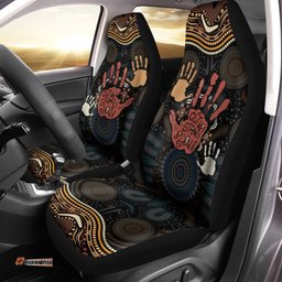 NAIDOC Week Car Seat Cover Aboriginal Art Hand Stencils