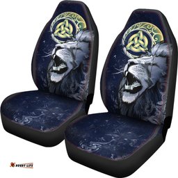 Scotland Car Seat Covers Scottish Lion and Celtic Moon