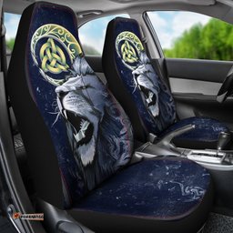 Scotland Car Seat Covers Scottish Lion and Celtic Moon