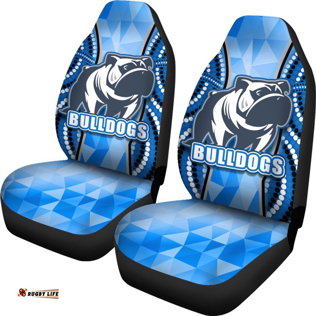 Bulldogs Car Seat Covers Indigenous Snappy