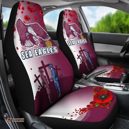 Sea Eagles Anzac Day Car Seat Covers Indigenous Lest We Forget