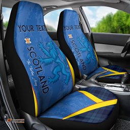 Custom Scotland Football Car Seat Cover 2025 Go Champions Scottish
