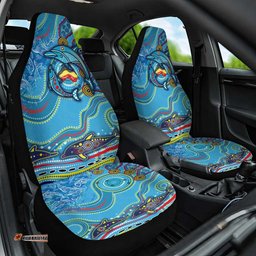 Dolphins Aboriginal Art Map Flag Australia Car Seat Cover