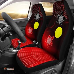Aboriginal Car Seat Covers Indigenous Circle Dot Painting Style