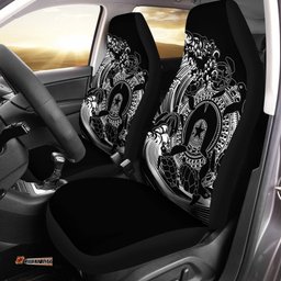 Aboriginal Car Seat Covers, Torres Strait Islands in Wave Black
