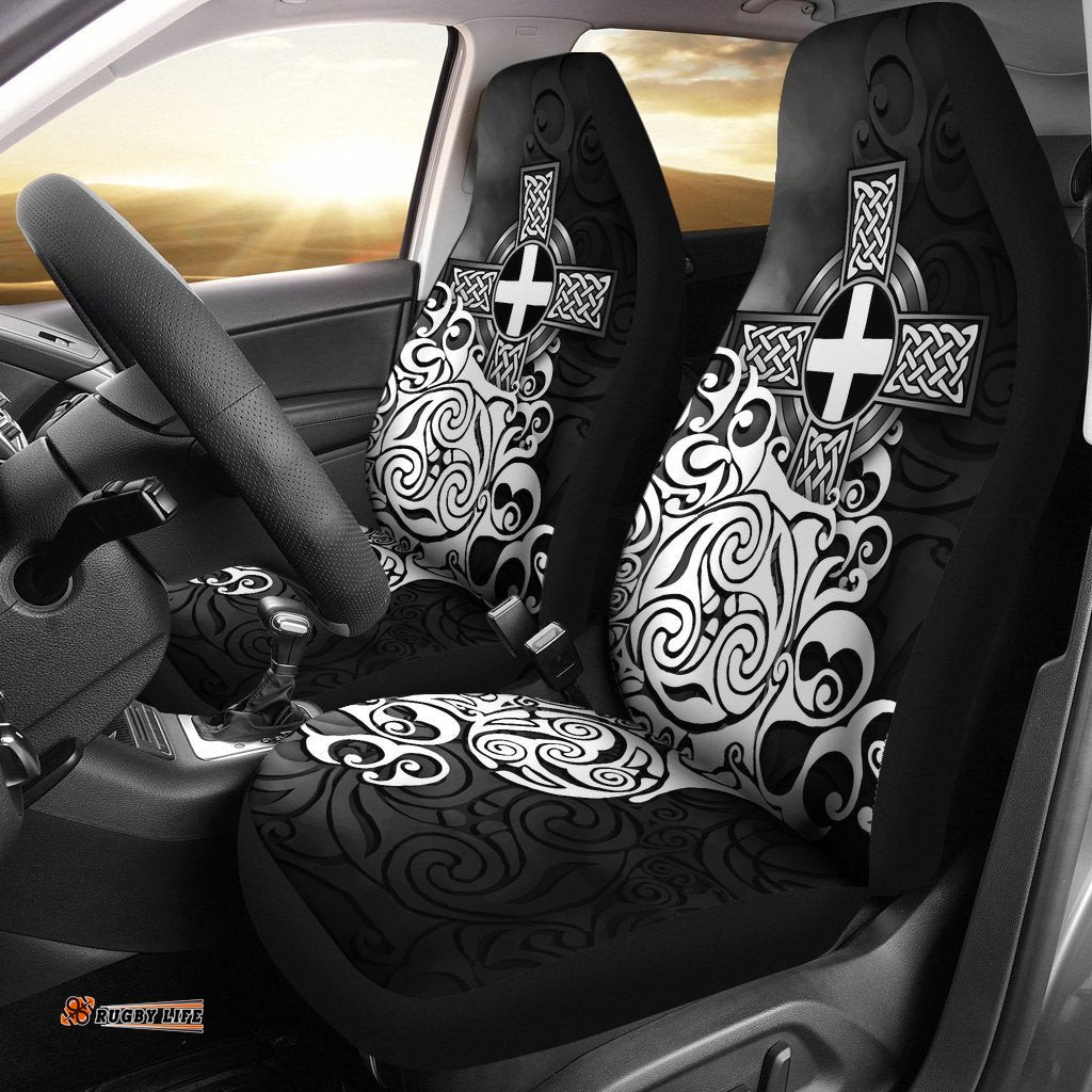 Cornwall Car Seat Covers Cornish Flag With Celtic Cross