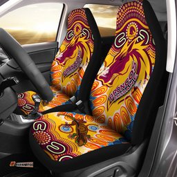 Broncos Custom Aboriginal Car Seat Cover Indigenous Super Broncos With Aussie Gecko