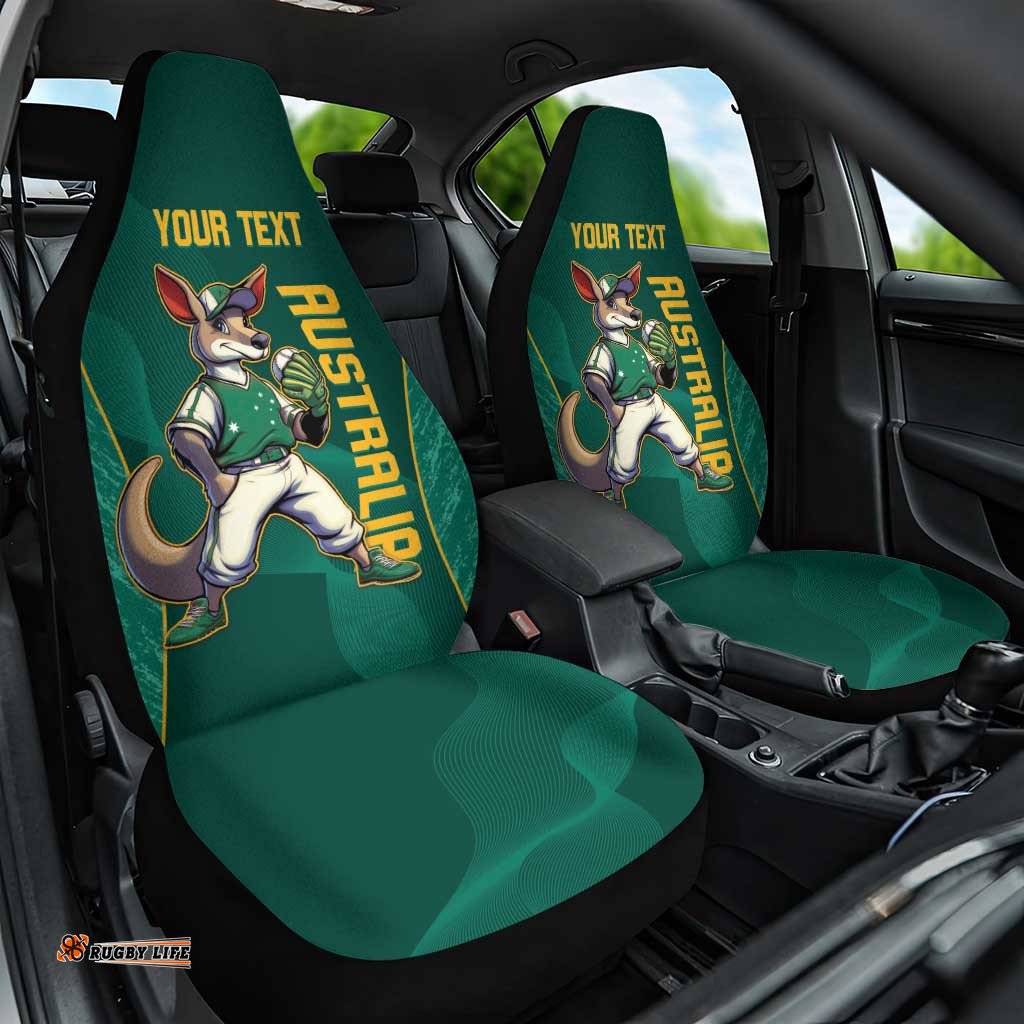 Custom Baseball Australia Car Seat Cover Go Champions Aussie Kangaroo Mascot
