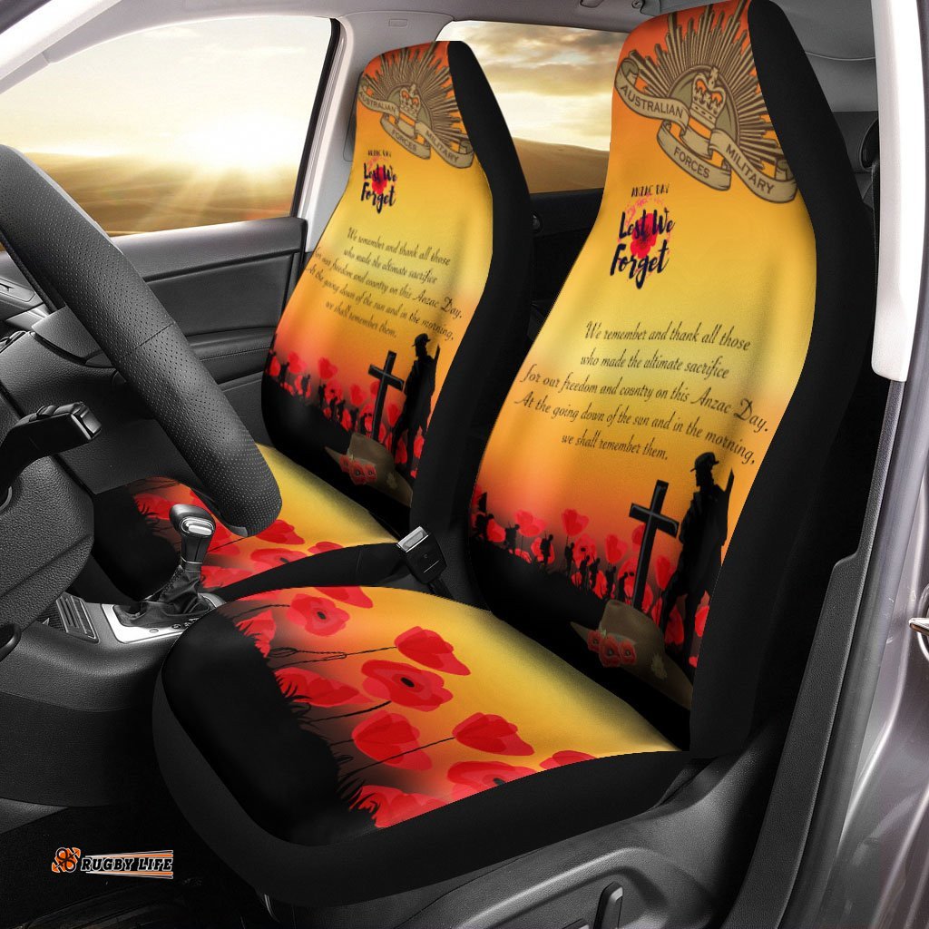 ANZAC Day Car Seat Covers Lest We Forget 03
