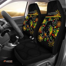 Penrith Car Seat Covers Indigenous Panthers Black
