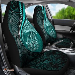Fish Hook Car Seat Covers Manta Polynesian Turqouise