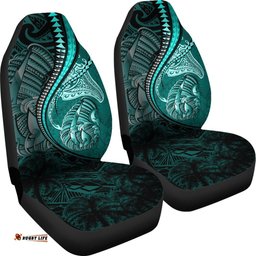 Fish Hook Car Seat Covers Manta Polynesian Turqouise