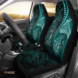 Fish Hook Car Seat Covers Manta Polynesian Turqouise