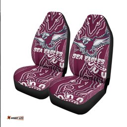 Sea Eagles Rugby Aboriginal Art Car Seat Covers