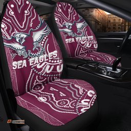 Sea Eagles Rugby Aboriginal Art Car Seat Covers