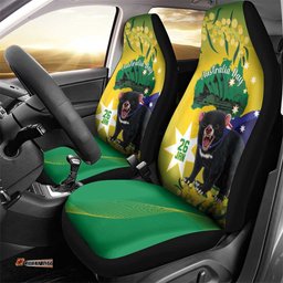 Tasimania Devil Australia Day Car Seat Cover Aussie Aussie Aussie Oi! Oi! Oi! Green