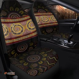 Aboriginal Car Saet Cover Snake Dot Panting Art