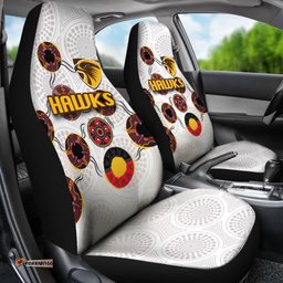 Hawthorn Car Seat Covers Hawks Indigenous White