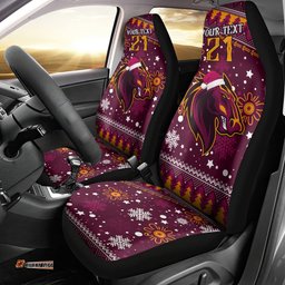 Custom Broncos Rugby Car Seat Cover Heart Of All Queenland Christmas Vibe Unique