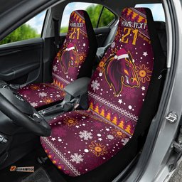 Custom Broncos Rugby Car Seat Cover Heart Of All Queenland Christmas Vibe Unique