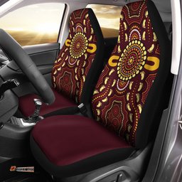 Aboriginal Car Seat Covers Indigenous Circle Footprint