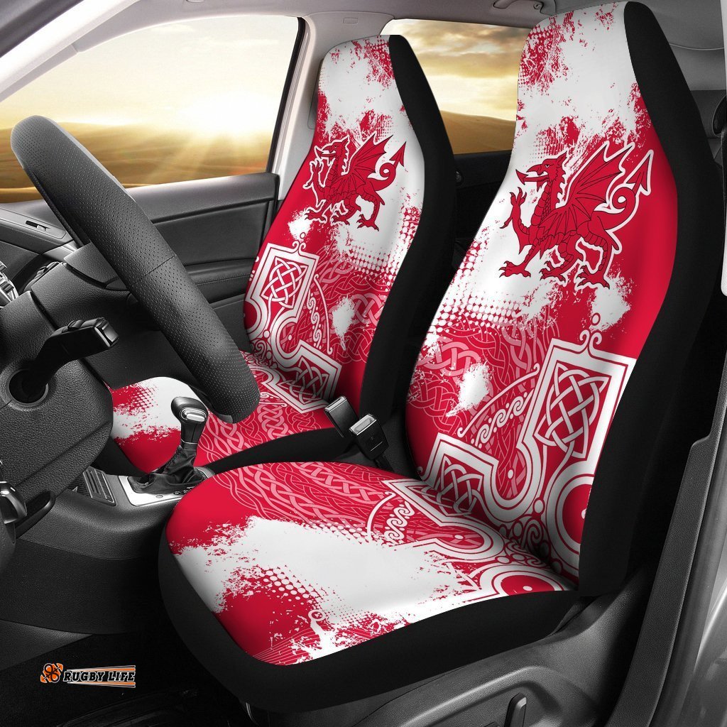 Wales Car Seat Covers Cymru Celtic Cross