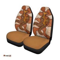 Aboriginal Car Seat Covers Indigenous Kangaroo Vintage Stye