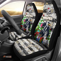Magpies Football Merry Christmas Car Seat Cover Indigenous Australian Art