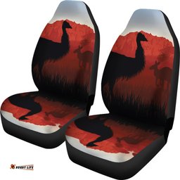 Car Seat Covers Australian Nature with Emu and Kangaroo