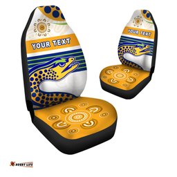 Custom Personalised Eels Indigenous Car Seat Cover