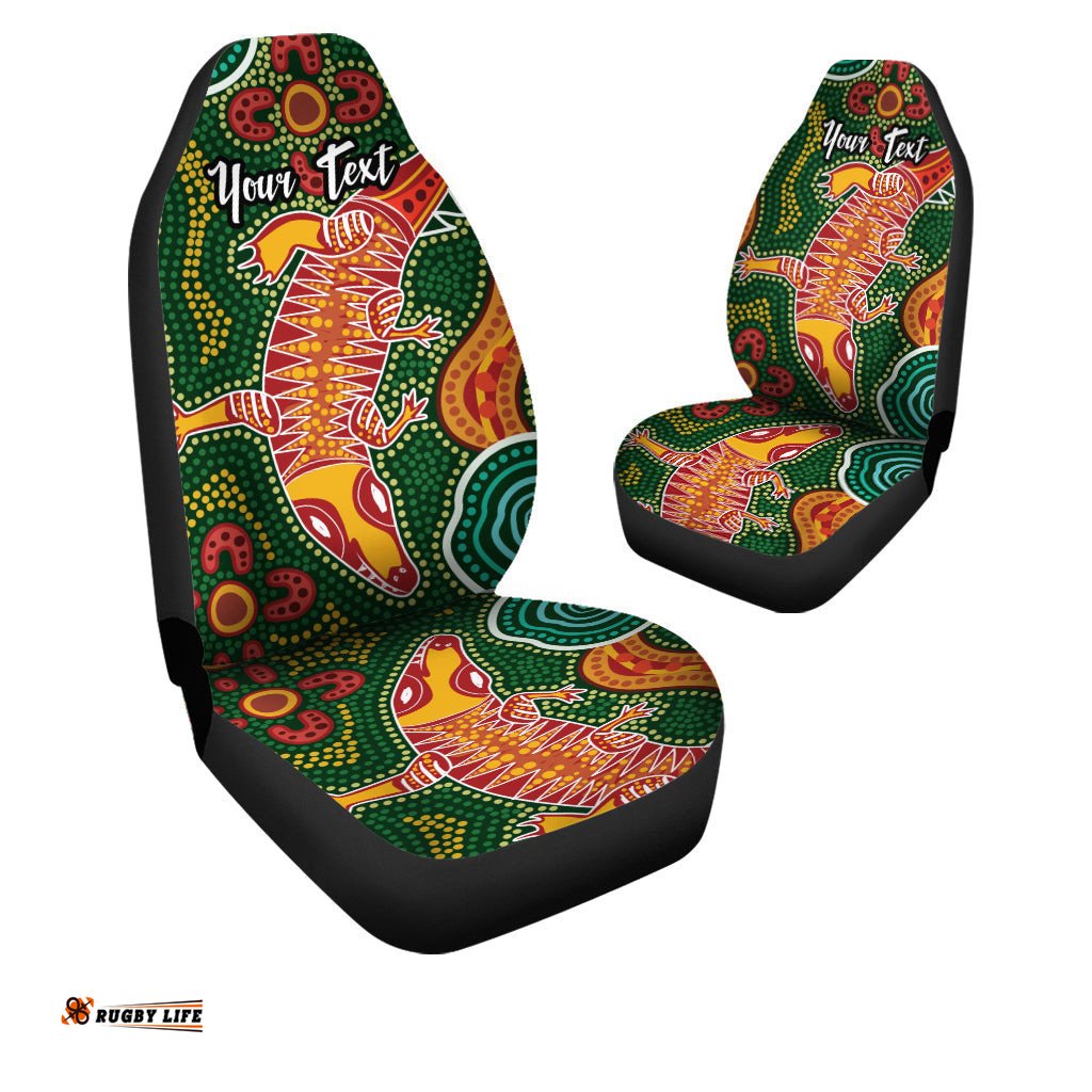 Custom Personalised Aboriginal Art Crocodile Car Seat Covers You Are Number One
