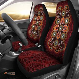 ABoriginal Car Seat Covers Aboriginal Dot Painting Flowers Style