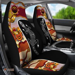 Car Seat Covers Aboriginal Dot Painting Lizard Seat Covers