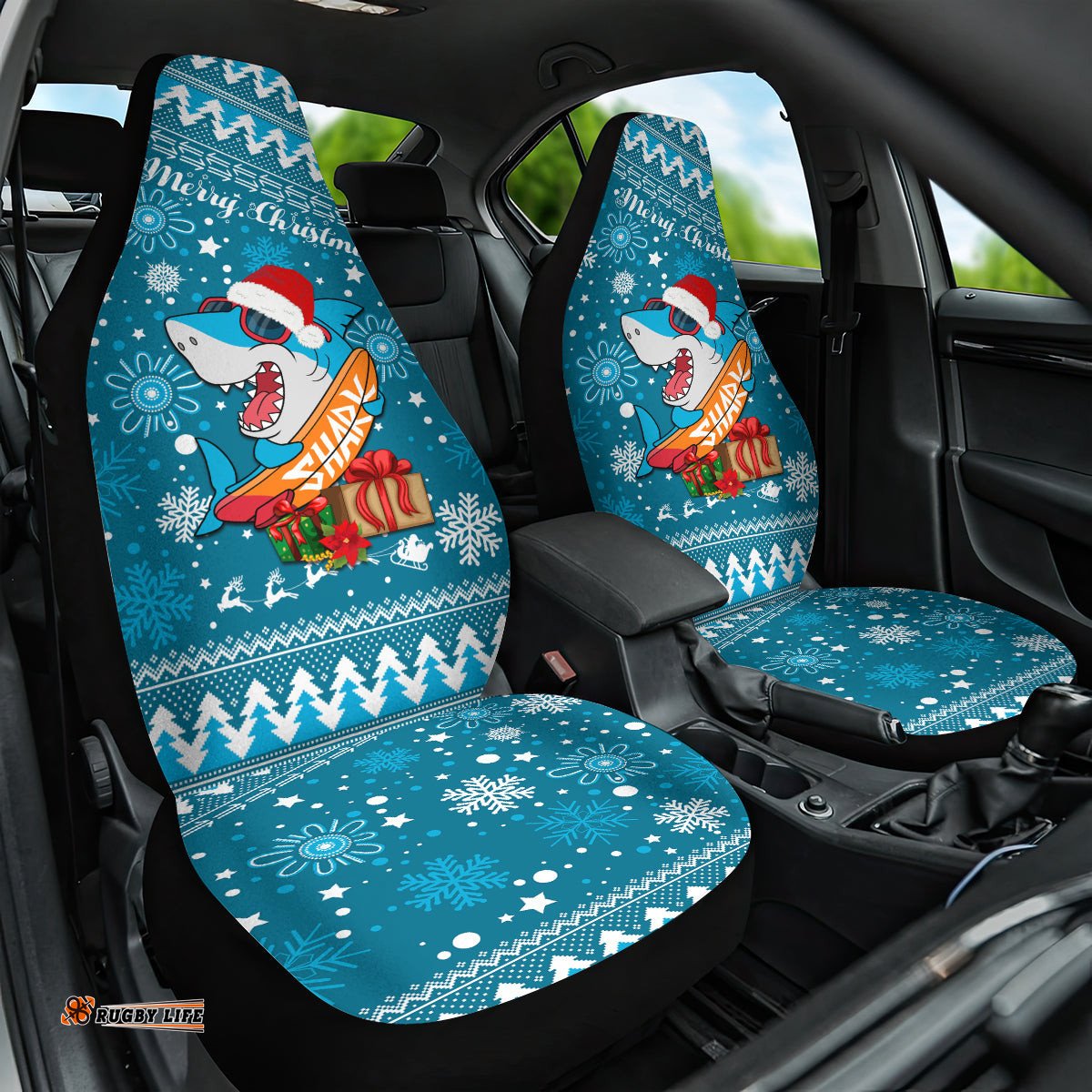 Sharks Rugby Car Seat Cover Chirstmas Vibe