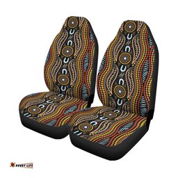 Aboriginal Car Seat Covers Indigenous Dot Painting