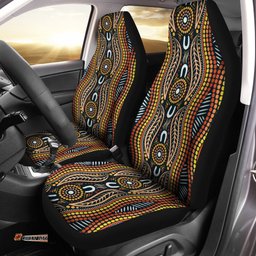 Aboriginal Car Seat Covers Indigenous Dot Painting