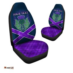 Custom Personalised Scotland Rugby Car Seat Cover Thistle Six Nations