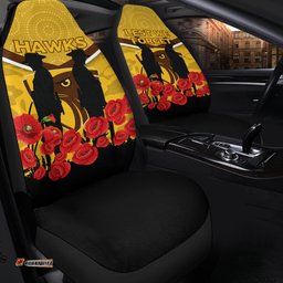 Hawks ANZAC Day Car Seat Covers Indigenous Art