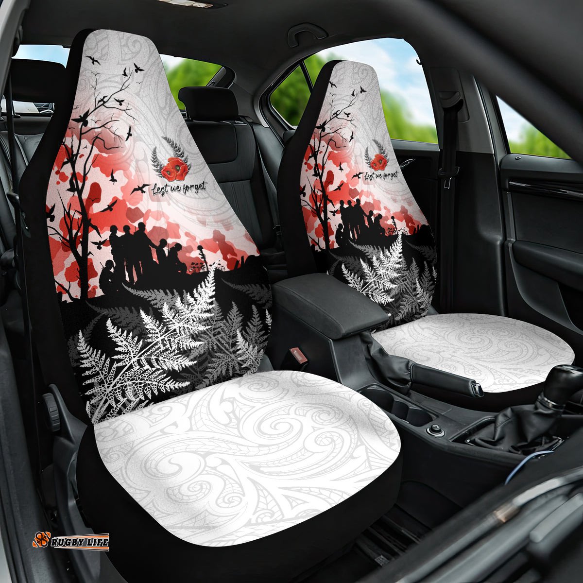 Kei Wareware Tatou New Zealand ANZAC Day Car Seat Cover Lest We Forget
