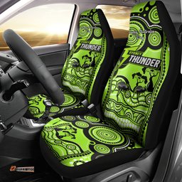 Sydney Thunder Cricket Car Seat Cover Happy Australia Day Aboriginal Art