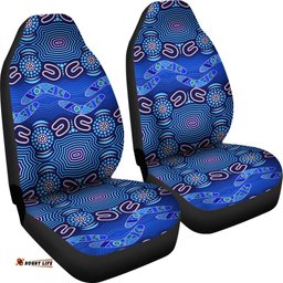 ABoriginal Car Seat Covers Boomerangs And Dot Painting Art Ver02